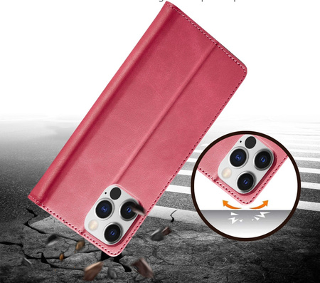 Etui Bizon Case Wallet do iPhone 14 Pro, różowe