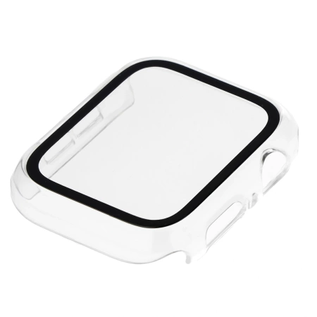 Etui ze szkłem do zegarka Bizon Case+Glass Watch do Apple Watch SE 3 / SE 2 / SE / 6 / 5 / 4 (44 mm), przezroczyste