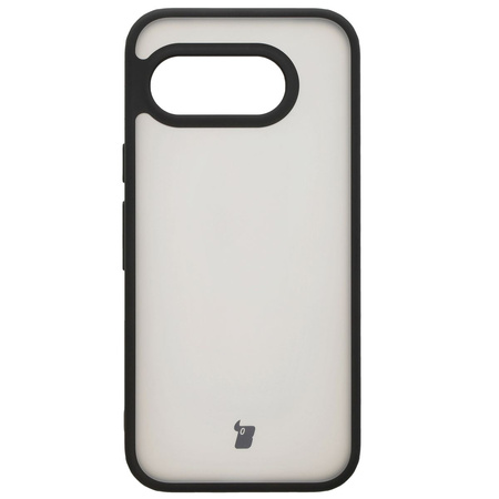 Etui Bizon Case Angelo do Google Pixel 9a, przydymione z czarną ramką