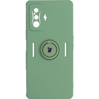 Etui Bizon Case Silicone Ring do Xiaomi Poco F4 GT, jasnozielone