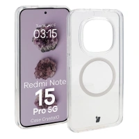 Etui z pierścieniem magnetycznym Bizon Case CrystalO do Xiaomi Redmi Note 15 Pro 5G, przezroczyste