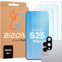 3x Szkło + szybka na aparat Bizon Clear 2 Pack do Xiaomi Redmi 14C 4G