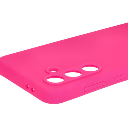 Silikonowe etui Bizon Soft Case do Galaxy S24 FE, neonowo-różowe