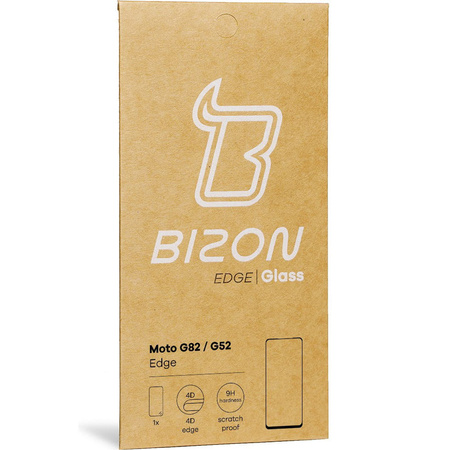 Szkło hartowane Bizon Glass Edge do Moto G52 / G82, czarne