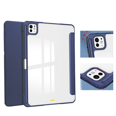 Etui Bizon Case Tab Clear Matt do iPad Pro 11" 2025 / 2024, granatowe