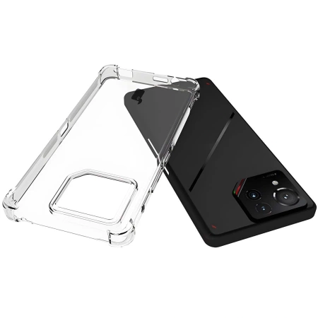 Elastyczne etui + 2x folia na ekran Bizon Case Clear Pack do Asus ROG Phone 9 / 9 Pro