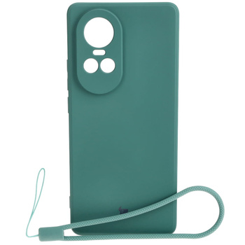 Etui Bizon Case Silicone Sq do Oppo Reno 10 Pro 5G, ciemnozielone