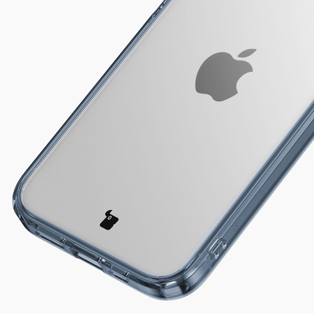 Etui Bizon Case Halo do iPhone 15, przezroczysto-niebieskie
