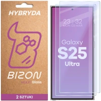 Elastyczne szkło hybrydowe Bizon Glass Mule Duo do Galaxy S25 Ultra, 2 sztuki