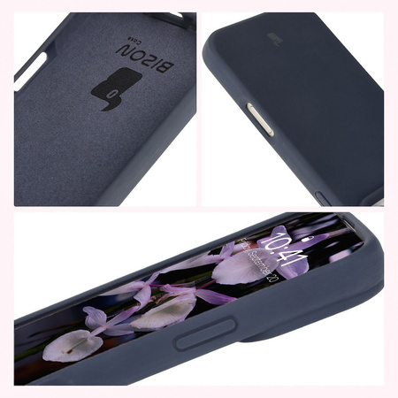 Silikonowe etui Bizon Soft Case do iPhone 16 Pro, ciemnoniebieskie