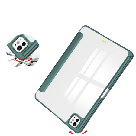 Etui Bizon Case Tab Clear Matt do iPad Pro 11" 5 gen. 2024, ciemnozielone