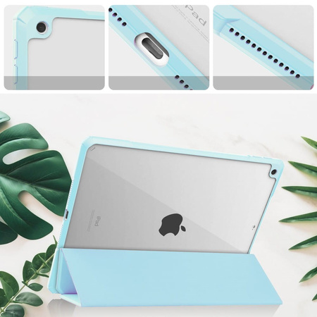 Etui Bizon Case Tab Clear Matt do Apple iPad 9/8/7 10.2 2021/2020/2019, błękitne