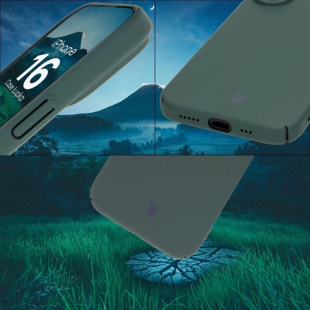 Etui Bizon Case Łupka do iPhone 16, zielone