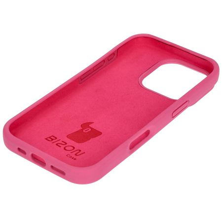 Silikonowe etui Bizon Soft Case do iPhone 16 Pro, fuksja