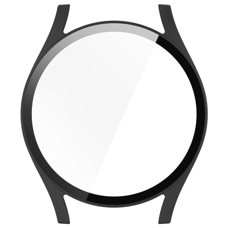 Etui ze szkłem do zegarka Bizon Case Watch Adamo do Galaxy Watch 7 40 mm, czarne matowe