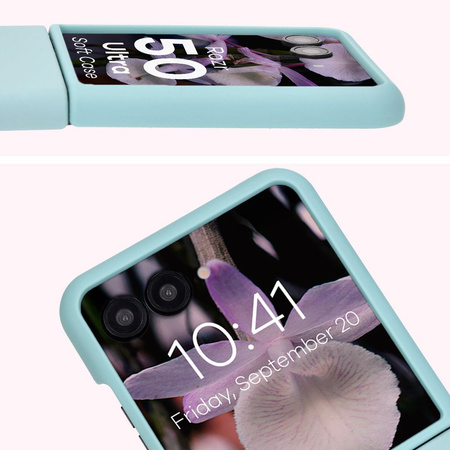 Silikonowe etui Bizon Soft Case do Motorola Razr 50 Ultra, jasnoniebieskie