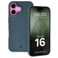 Etui z recyklingu Bizon Case ReLeaf do iPhone 16, ciemnoniebieskie