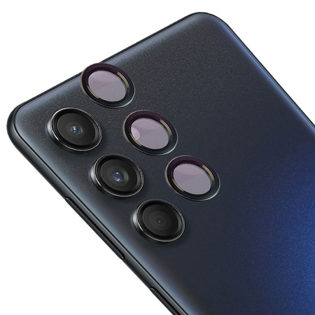 Szkło na aparat Bizon Glass Snap Lens do Galaxy M55 5G, 1 zestaw, czarna ramka