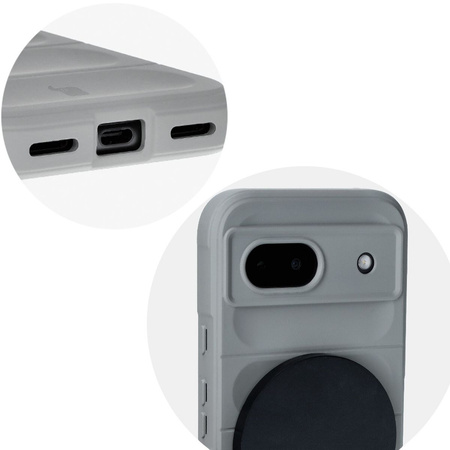 Pancerne etui Bizon Case Tur do Google Pixel 8a, jasnoszare