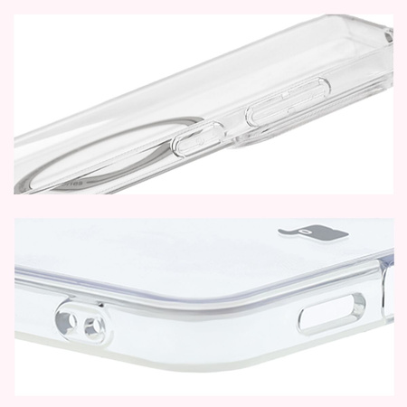 Etui z pierścieniem magnetycznym Bizon Case CrystalO do Galaxy S25 Edge, przezroczyste