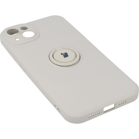 Etui Bizon Case Silicone Ring Sq do iPhone 14 Plus, beżowe