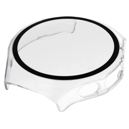 Etui ze szkłem do zegarka Bizon Case Watch Adamo do Huawei Watch 5 46 mm, przeźroczyste