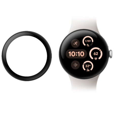 Szkło hybrydowe Bizon Glass Watch Edge Hybrid dla Google Pixel 3 45 mm, czarne