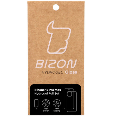 Folia hydrożelowa na tył i przód Bizon Glass Hydrogel, iPhone 12 Pro Max