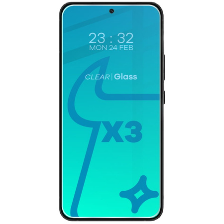 3x Szkło + szybka na aparat BIZON Clear 2 do Galaxy S23 Plus