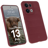 Pancerne etui Bizon Case Tur do Oppo Reno13 Pro, burgundowe