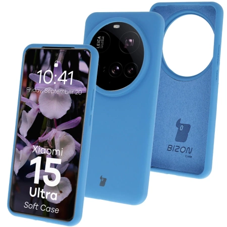Silikonowe etui Bizon Soft Case do Xiaomi 15 Ultra, niebieskie