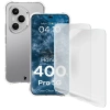 Elastyczne etui + 2x folia na ekran Bizon Case Clear Pack do Honor 400 Pro
