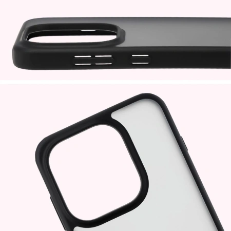 Etui Bizon Case Angelo do Oppo Find X9, przydymione z czarną ramką