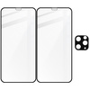 Szkło hartowane Bizon Glass Edge - 2 sztuki + ochrona na obiektyw, iPhone 11 Pro, czarne