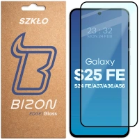 Szkło hartowane Bizon Glass Edge 2 do Galaxy S24 FE 5G/ A36 5G / A56 5G, czarna ramka