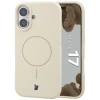 Silikonowe etui z pierścieniem magnetycznym Bizon Soft Case Magnetic do iPhone 17, écru