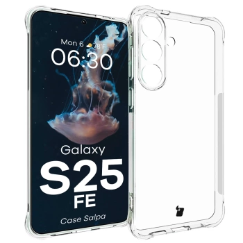 Elastyczne etui Bizon Case Salpa do Galaxy S25 FE, przezroczyste