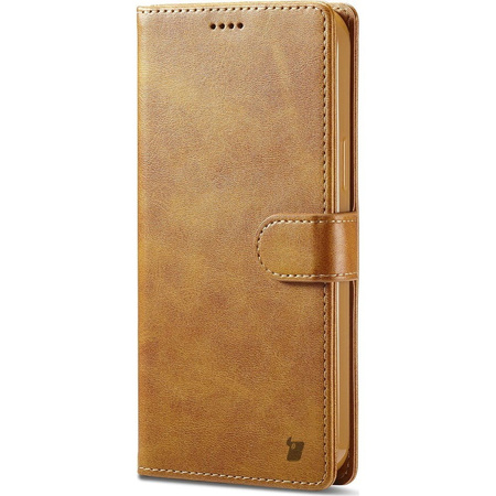 Etui Bizon Case Wallet do iPhone 14 Pro, jasnobrązowe