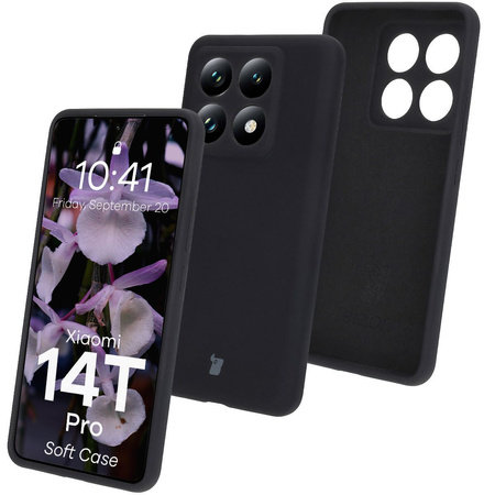 Silikonowe etui Bizon Soft Case do Xiaomi 14T Pro, czarne