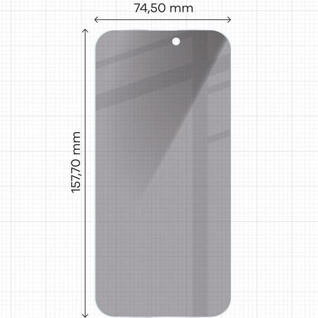 Prywatyzujące szkło hartowane Bizon Glass Clear Shadow do iPhone 14 Pro Max, przyciemniane