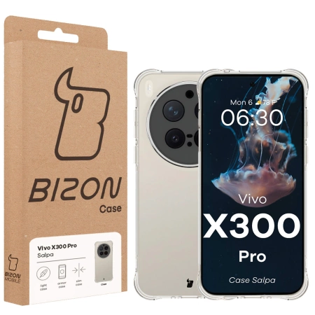 Elastyczne etui Bizon Case Salpa do Vivo X300 Pro, przezroczyste