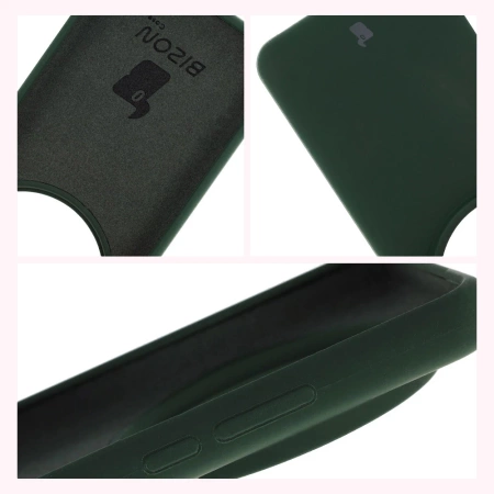 Silikonowe etui Bizon Soft Case do Xiaomi 15 Ultra, ciemnozielone