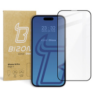 Szkło hartowane Bizon Glass Edge 2 do iPhone 14 Pro, czarne