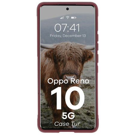 Pancerne etui Bizon Case Tur do Oppo Reno10 5G, ciemnofioletowe