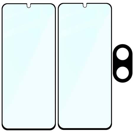 2x Szkło + szybka na aparat Bizon Edge 2 Pack do Xiaomi Redmi A5 4G / POCO C71 4G