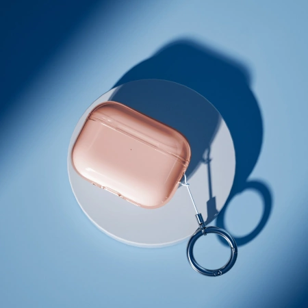 Elastyczne etui z karabińczykiem Bizon Case Headphone Clear do Samsung Galaxy Buds 3/3 Pro przeźroczyste