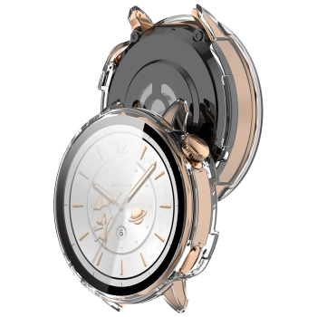 Etui ze szkłem do zegarka Bizon Case+Glass Watch do OnePlus Watch 3 43 mm, przeźroczyste