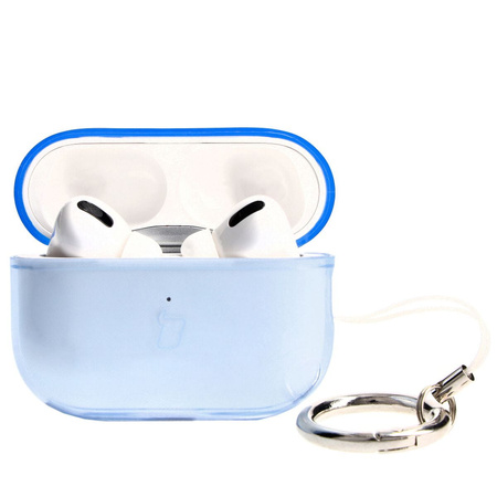 Etui Bizon Case Headphone Clear do Airpods Pro 2, przezroczysto-niebieskie