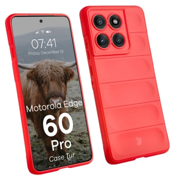 Pancerne etui Bizon Case Tur do Motorola Edge 60 Pro, czerwone