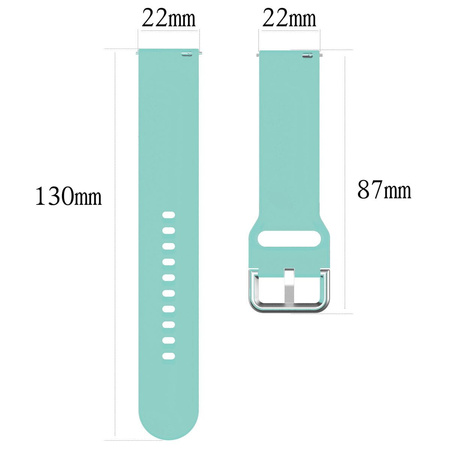 Pasek Bizon Strap Watch Silicone Pro do Xiaomi Watch 2, turkusowy